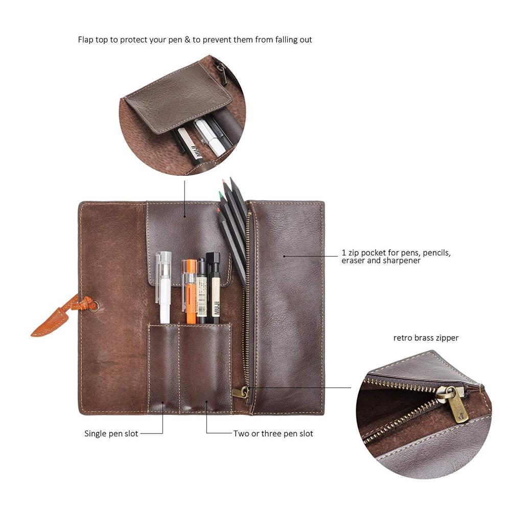 Handmade Leather Pen Case-5