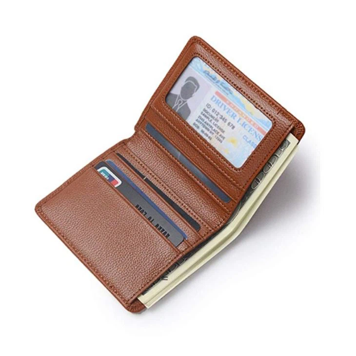 Small Size Brown Men Money Clip Wallet Logo Small Size Brown Men Money Clip Wallet Logo
