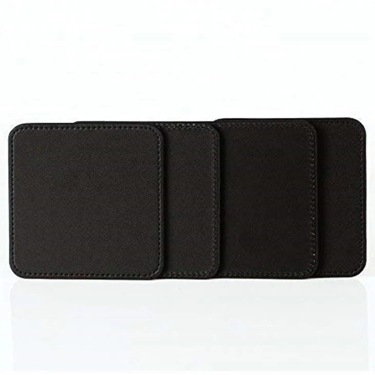 Leather Coaster With Coaster Holder