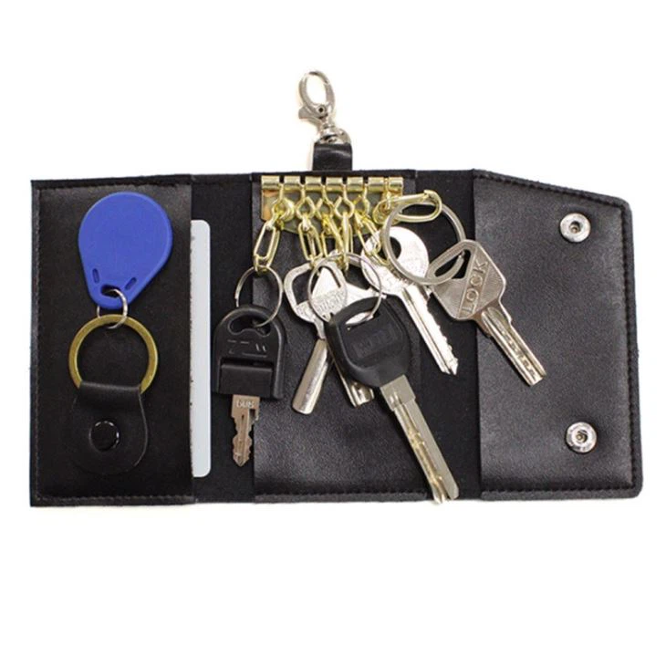 Faux Leather Chain Key Wallet Faux Leather Chain Key Wallet
