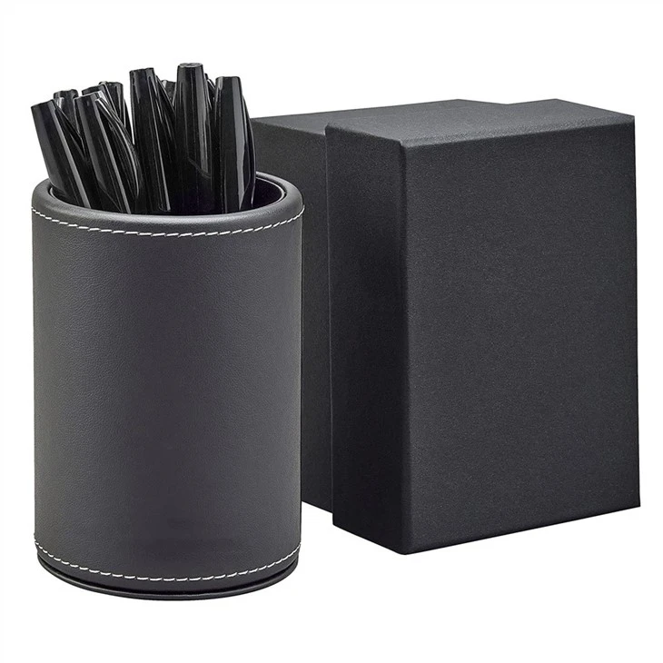 Leather Desk Pen Holder Leather Desk Pen Holder