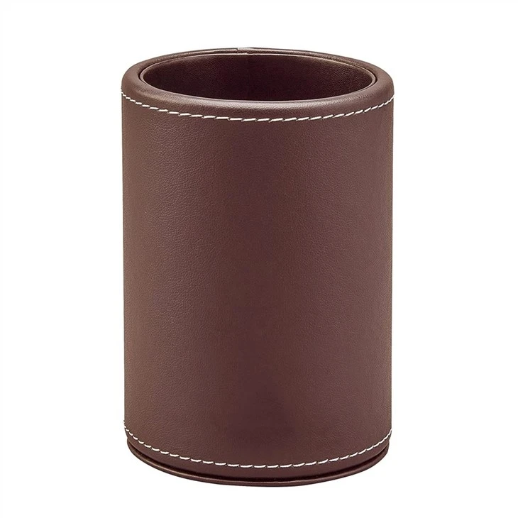 Leather Desk Pen Holder Leather Desk Pen Holder